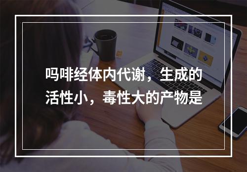 吗啡经体内代谢，生成的活性小，毒性大的产物是