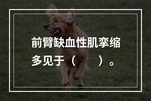 前臂缺血性肌挛缩多见于（　　）。