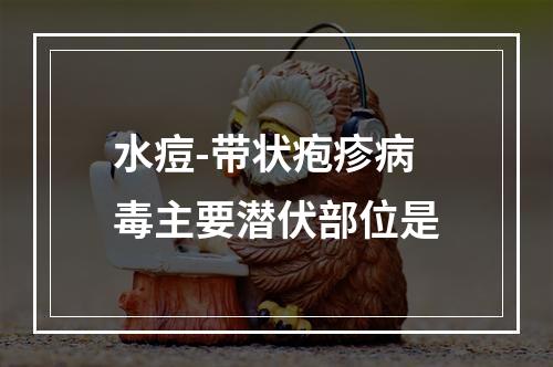 水痘-带状疱疹病毒主要潜伏部位是