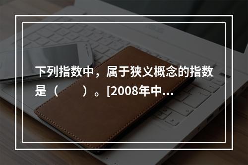 下列指数中，属于狭义概念的指数是（　　）。[2008年中级