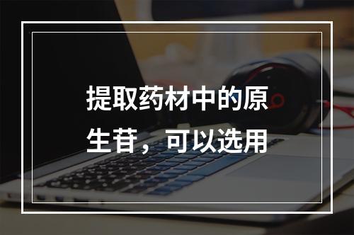 提取药材中的原生苷，可以选用