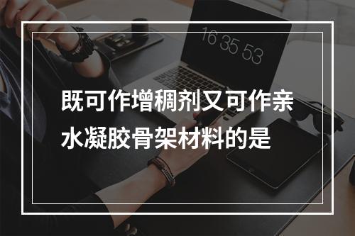 既可作增稠剂又可作亲水凝胶骨架材料的是