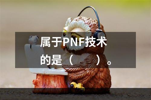 属于PNF技术的是（　　）。