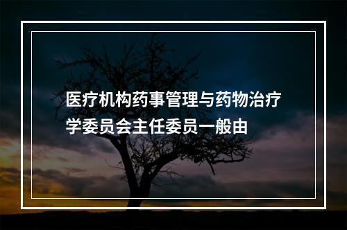 医疗机构药事管理与药物治疗学委员会主任委员一般由　　