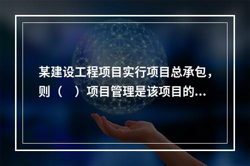 某建设工程项目实行项目总承包，则（　）项目管理是该项目的项目