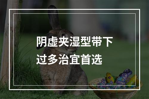 阴虚夹湿型带下过多治宜首选