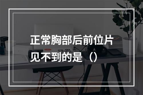 正常胸部后前位片见不到的是（）