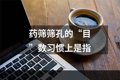 药筛筛孔的“目”数习惯上是指