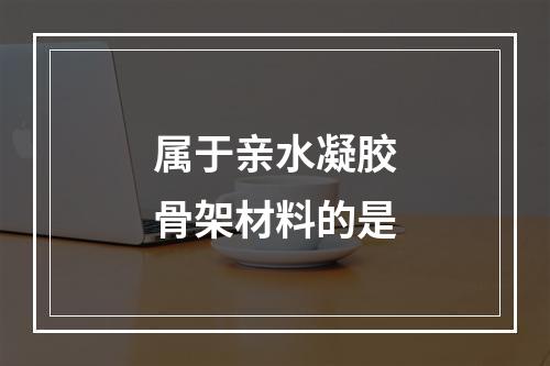 属于亲水凝胶骨架材料的是