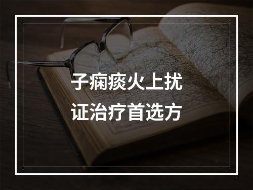 子痫痰火上扰证治疗首选方