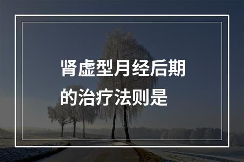 肾虚型月经后期的治疗法则是