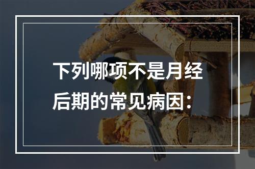 下列哪项不是月经后期的常见病因：