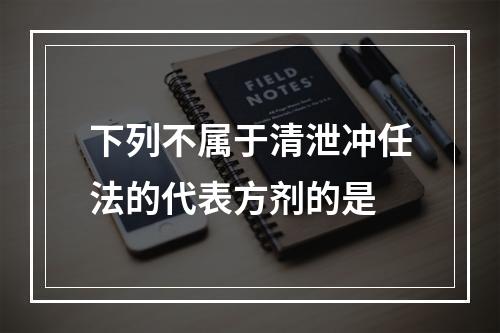 下列不属于清泄冲任法的代表方剂的是