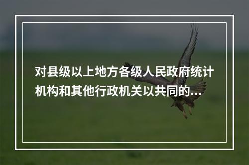 对县级以上地方各级人民政府统计机构和其他行政机关以共同的名