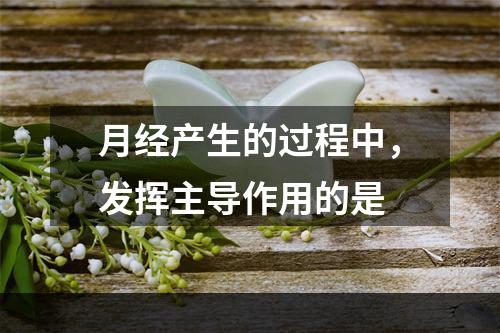 月经产生的过程中，发挥主导作用的是