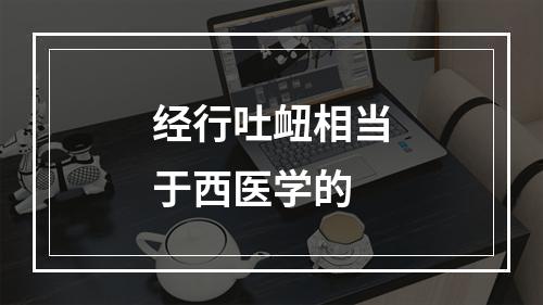 经行吐衄相当于西医学的