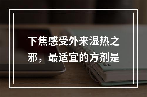 下焦感受外来湿热之邪，最适宜的方剂是