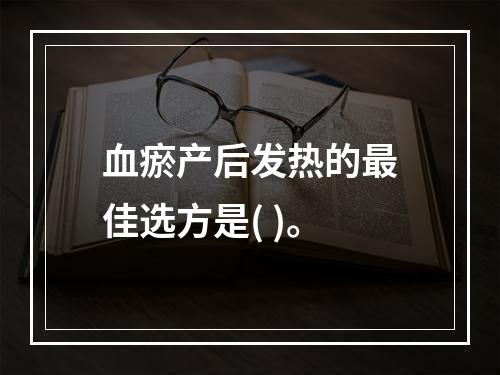 血瘀产后发热的最佳选方是( )。