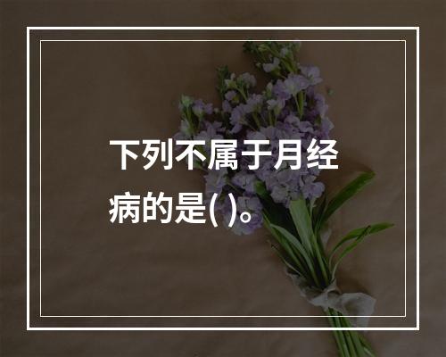 下列不属于月经病的是( )。