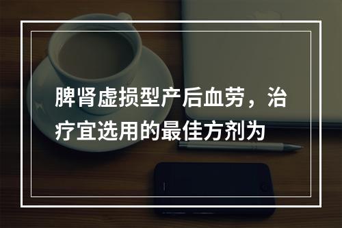 脾肾虚损型产后血劳，治疗宜选用的最佳方剂为