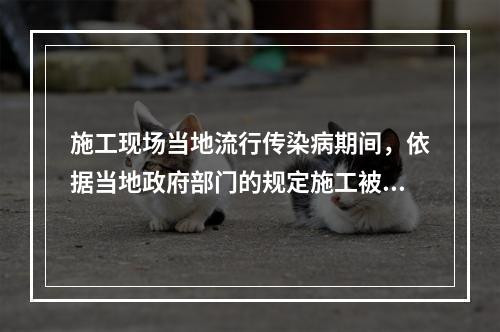 施工现场当地流行传染病期间，依据当地政府部门的规定施工被迫暂