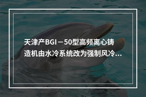 天津产BGI－50型高频离心铸造机由水冷系统改为强制风冷系统