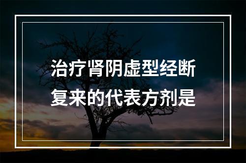 治疗肾阴虚型经断复来的代表方剂是