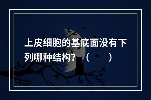 上皮细胞的基底面没有下列哪种结构？（　　）