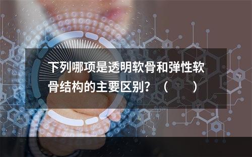 下列哪项是透明软骨和弹性软骨结构的主要区别？（　　）