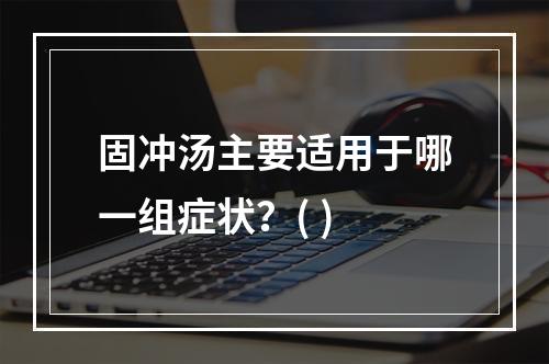 固冲汤主要适用于哪一组症状？( )