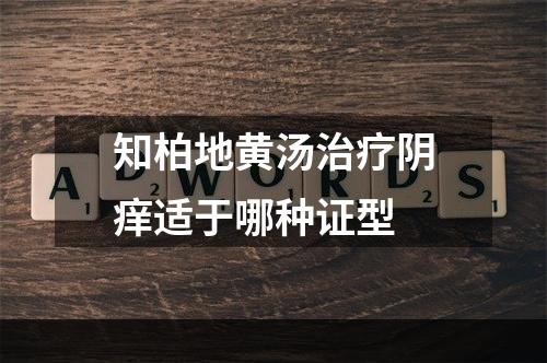 知柏地黄汤治疗阴痒适于哪种证型