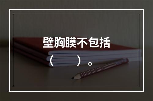 壁胸膜不包括（　　）。