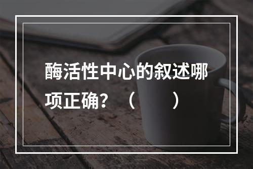 酶活性中心的叙述哪项正确？（　　）