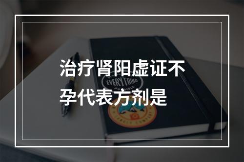 治疗肾阳虚证不孕代表方剂是