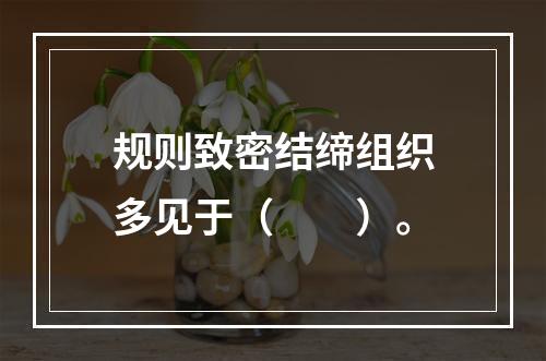 规则致密结缔组织多见于（　　）。