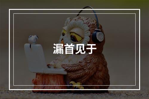 漏首见于