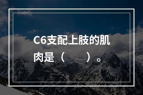 C6支配上肢的肌肉是（　　）。