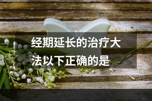 经期延长的治疗大法以下正确的是