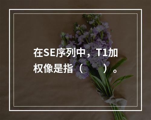 在SE序列中，T1加权像是指（　　）。