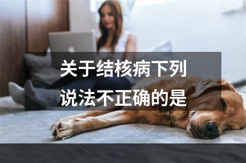 关于结核病下列说法不正确的是