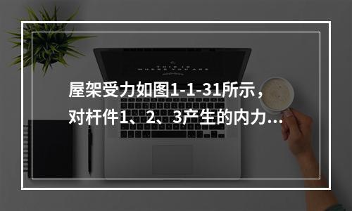 屋架受力如图1-1-31所示，对杆件1、2、3产生的内力，