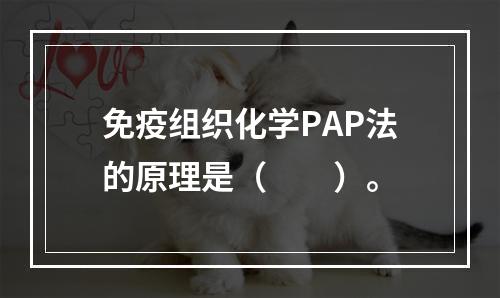 免疫组织化学PAP法的原理是（　　）。