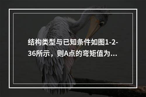 结构类型与已知条件如图1-2-36所示，则A点的弯矩值为（