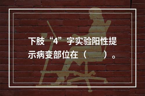 下肢“4”字实验阳性提示病变部位在（　　）。