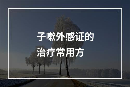 子嗽外感证的治疗常用方