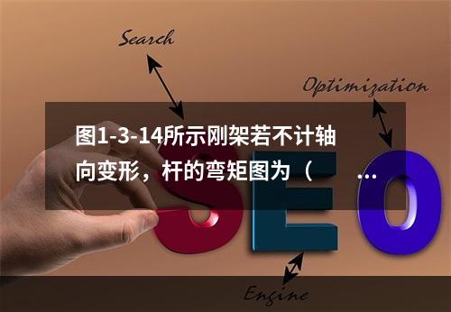 图1-3-14所示刚架若不计轴向变形，杆的弯矩图为（　　）