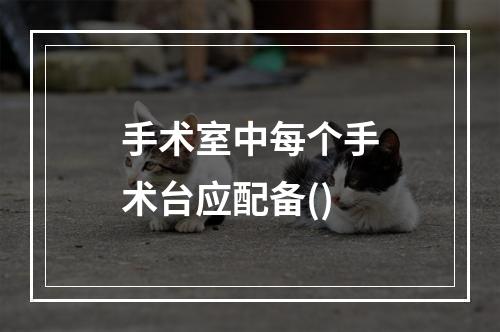 手术室中每个手术台应配备()