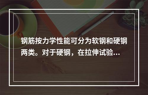 钢筋按力学性能可分为软钢和硬钢两类。对于硬钢，在拉伸试验中