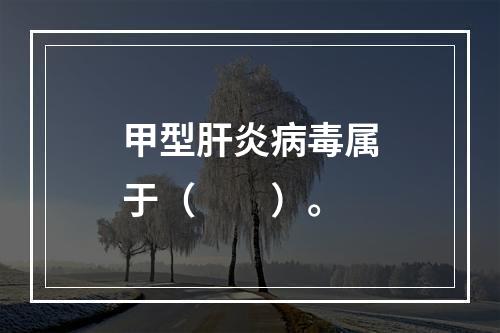 甲型肝炎病毒属于（　　）。