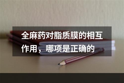 全麻药对脂质膜的相互作用，哪项是正确的